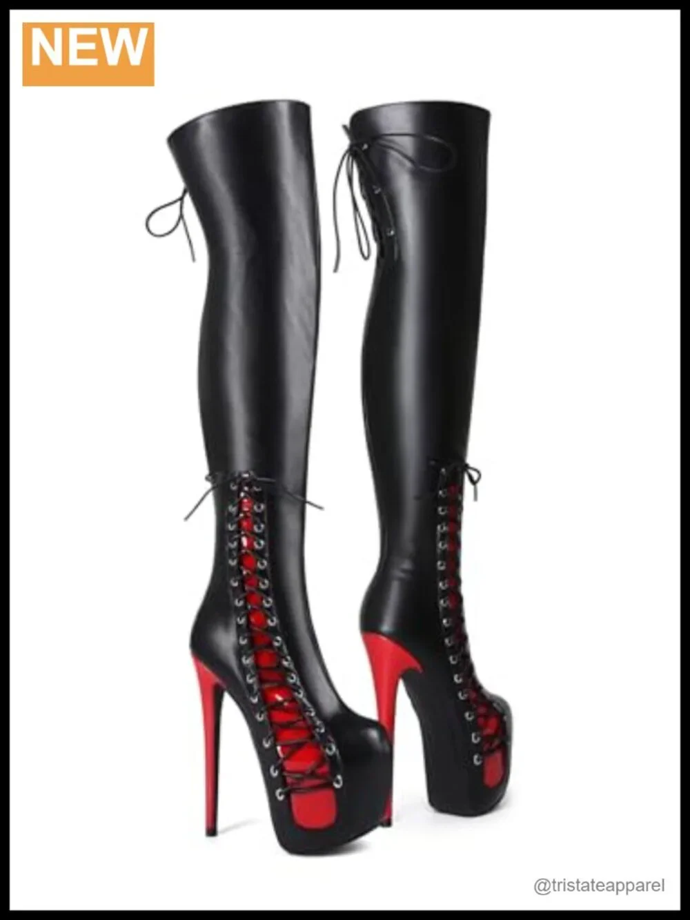 Handmade Over the Knee Stiletto Platform Boots, Microfiber, US5-19
